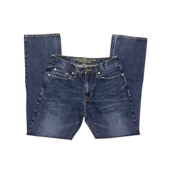 American Eagle Outfitters Blue Slim Straight Jeans Size 30/32 Dark Wash Denim - Picture 1 of 10
